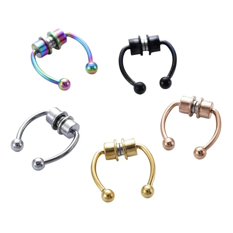Body Jewelry Nose - 1/2/3Pcs Fake Magnetic Nose Rings, Faux
