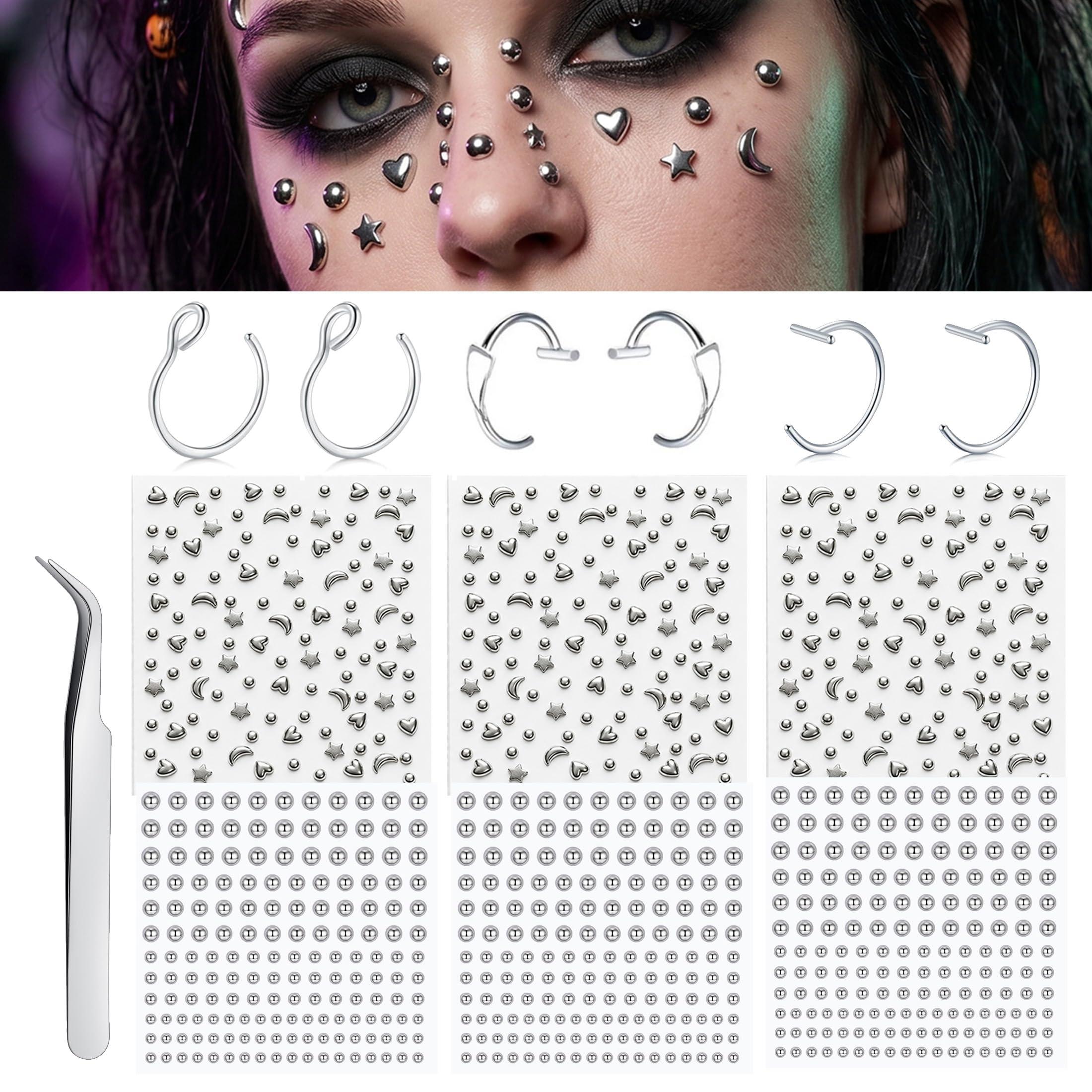 Body Jewelry Nose - Fake Piercings Balls Stick on Nose