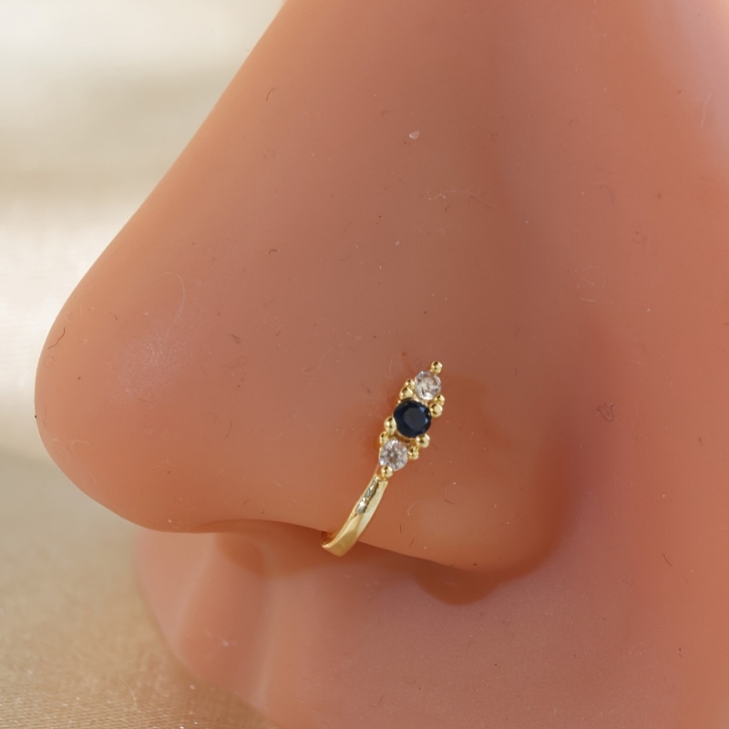 Body Jewelry Nose - 1-piece set of blue zircon nose