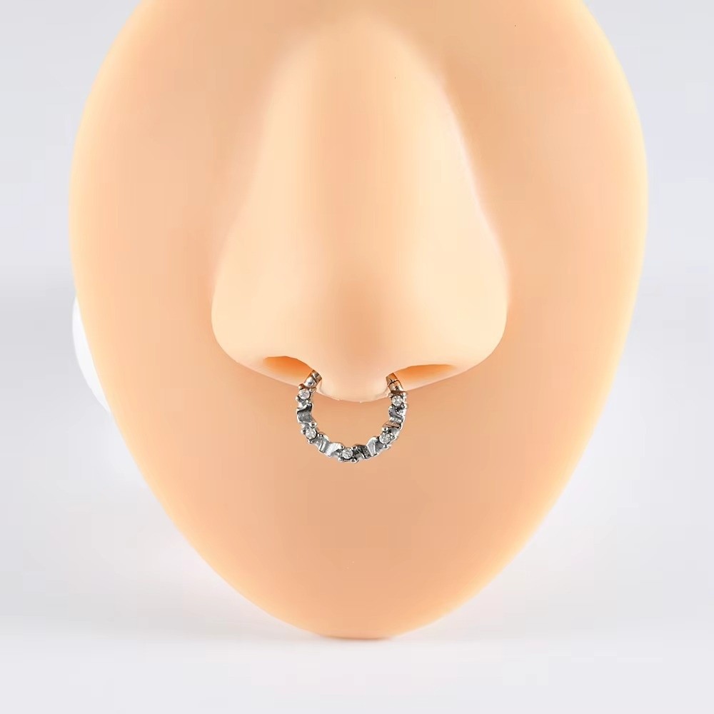 Septum Clicker Ring - 1PC Stainless Steel Septum Clicker Ring