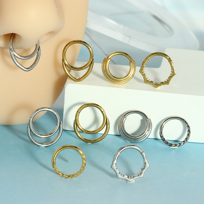 Nose Hoop Earrings Metal Nose  - Body Jewelry Earrings recension och pris