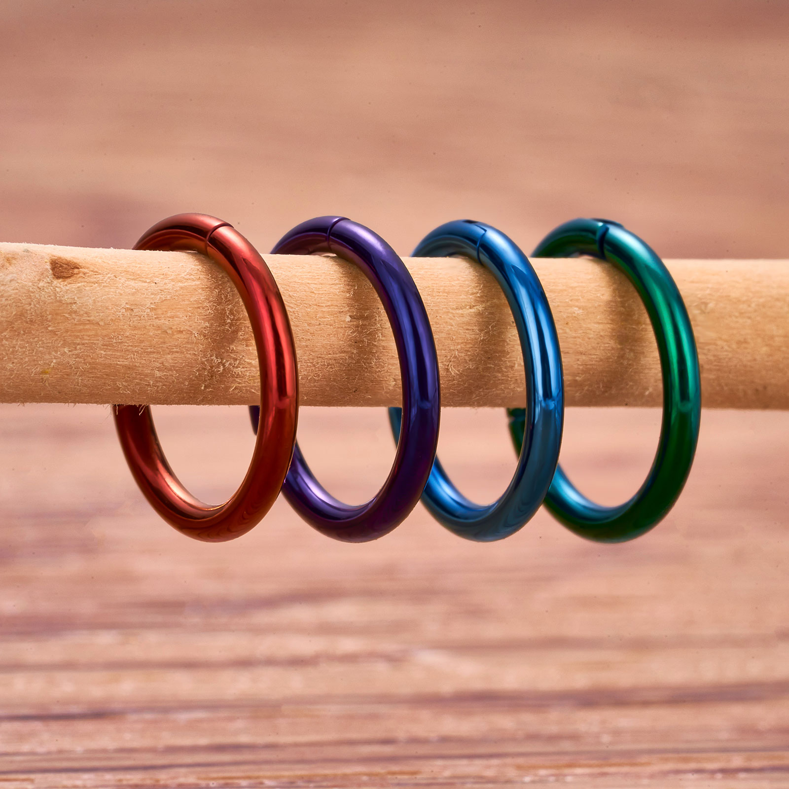 5pcs G23 Titanium Piercing sex - Septum Clicker Ring recension och pris