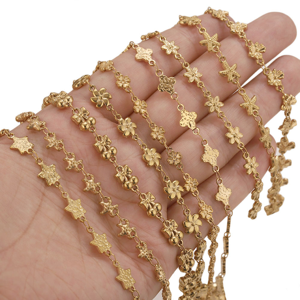 1Meter Stainless Steel Flower  - Body Chain Jewelry recension och pris