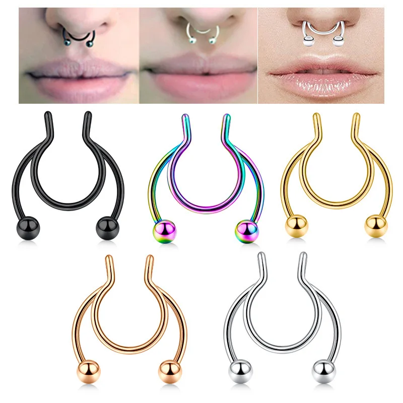 U Shaped Fake Nose Ring Hip Ho - Body Jewelry Nose recension och pris
