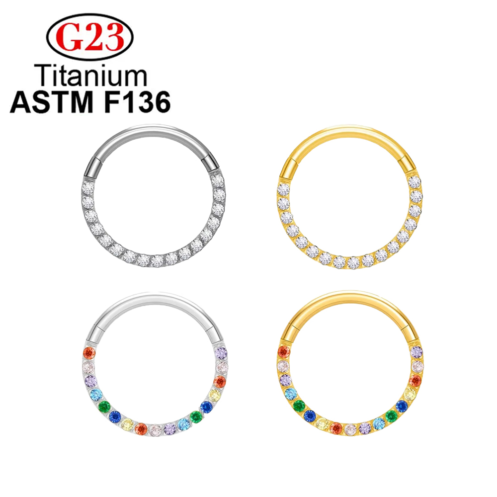 ASTM F136 G23 Titanium 16G/18G - Septum Clicker Ring recension och pris