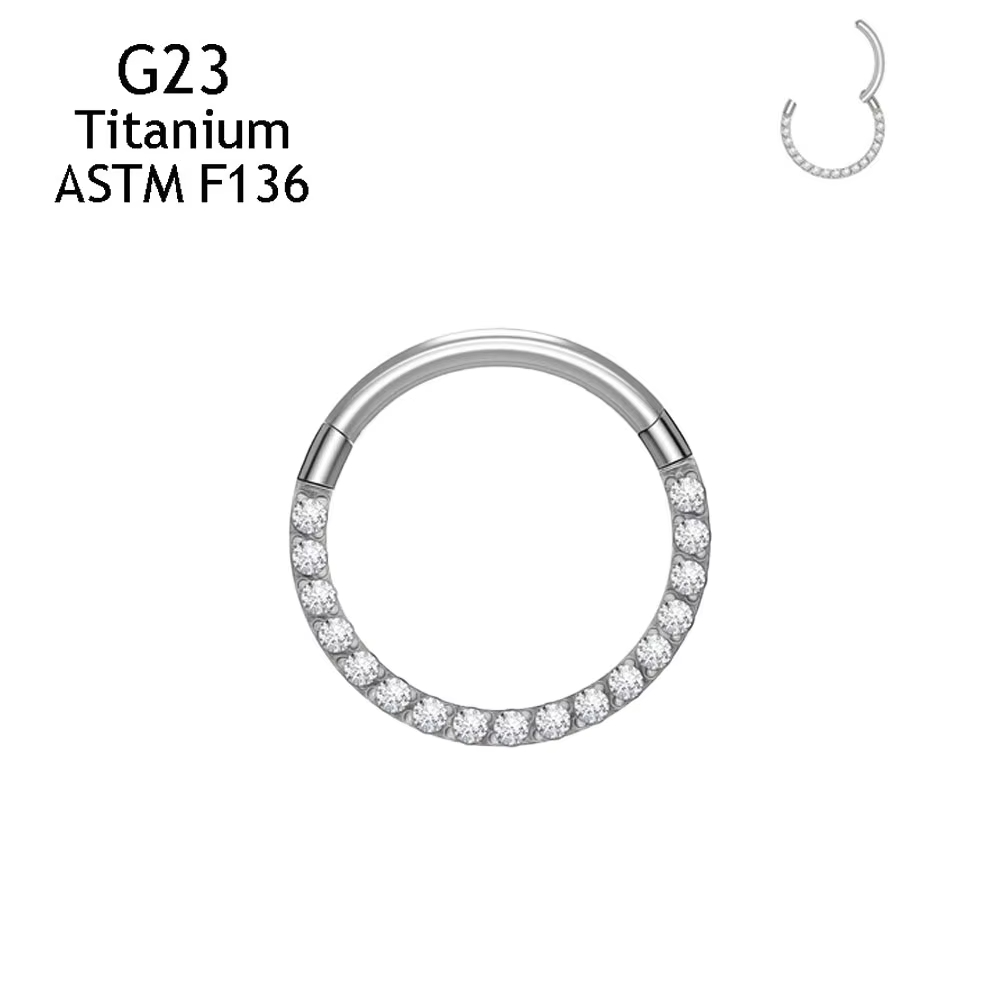 ASTM F136 G23 Titanium 16G/18G - Septum Clicker Ring recension och pris