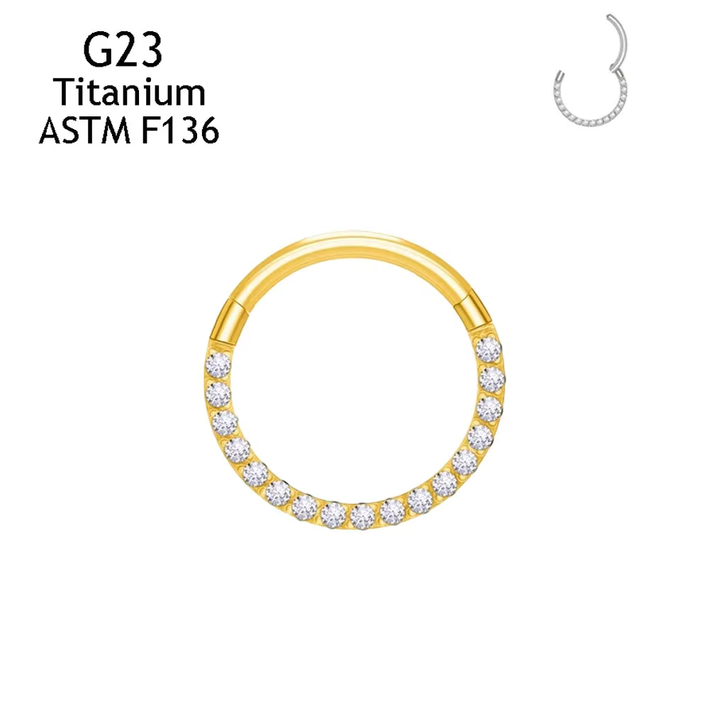 ASTM F136 G23 Titanium 16G/18G - Septum Clicker Ring recension och pris
