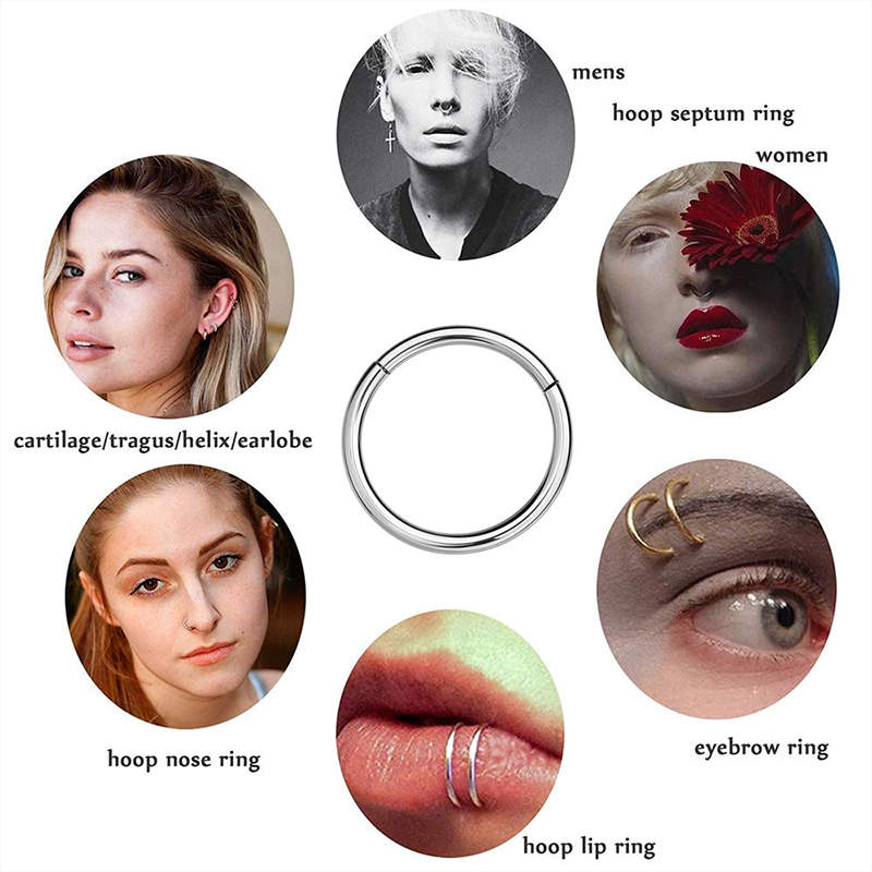 16G 316L Surgical Steel Hinged - Body Jewelry Earrings recension och pris