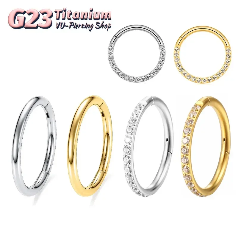 G23 Titanium Nose Ring 14G 16G - Septum Clicker Ring recension och pris