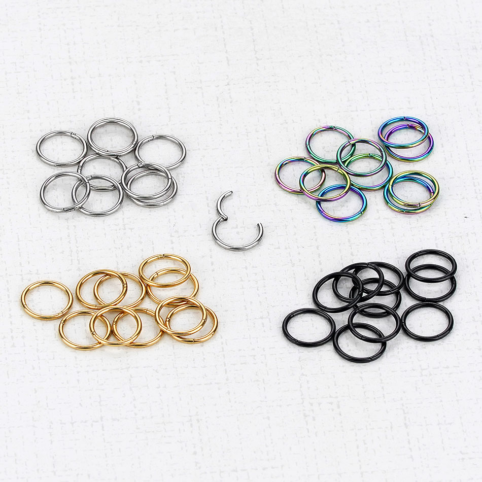 1Pc G23 Titanium Hinged Segmen - Septum Clicker Ring recension och pris