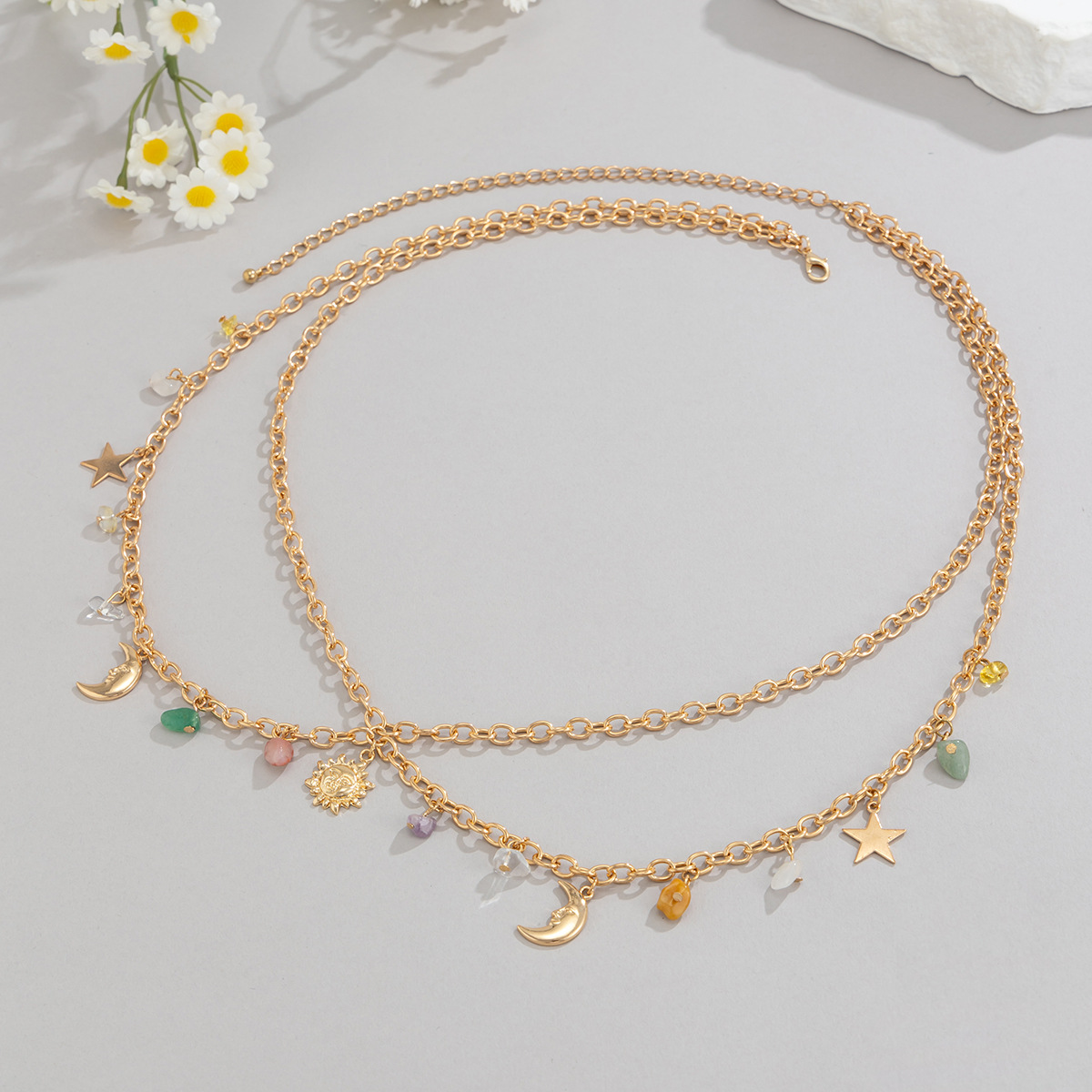 Boho Star Moon Sun Pendant Wai - Body Chain Jewelry recension och pris