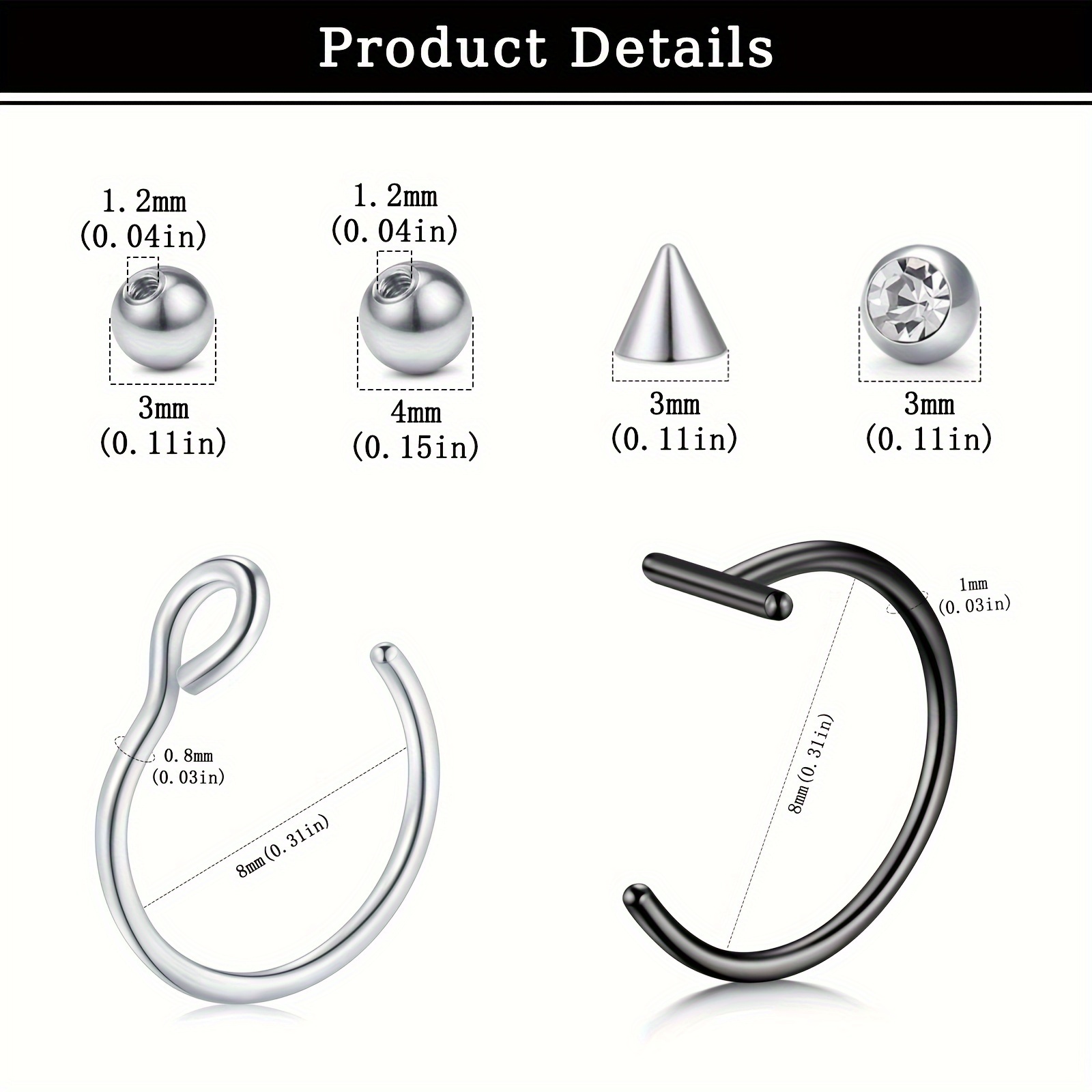 Fake Piercings Fake Lip Ring F - Body Jewelry Nose recension och pris