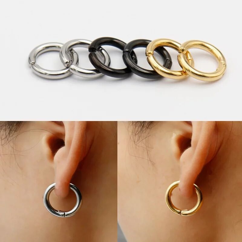 2/6Pcs Fake Huggie Hoop Earrin - Body Jewelry Earrings recension och pris