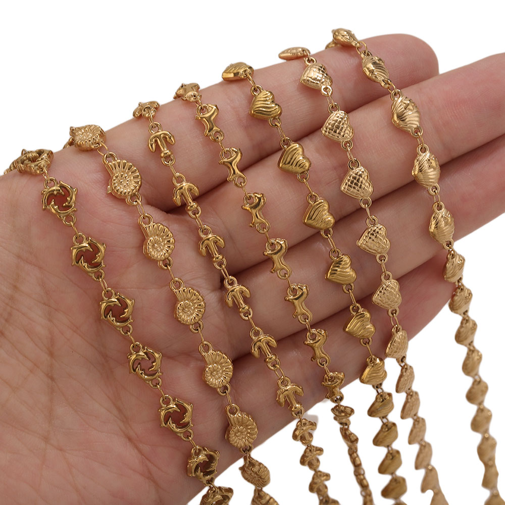 1M PVD Gold Stainless Steel He - Body Chain Jewelry recension och pris