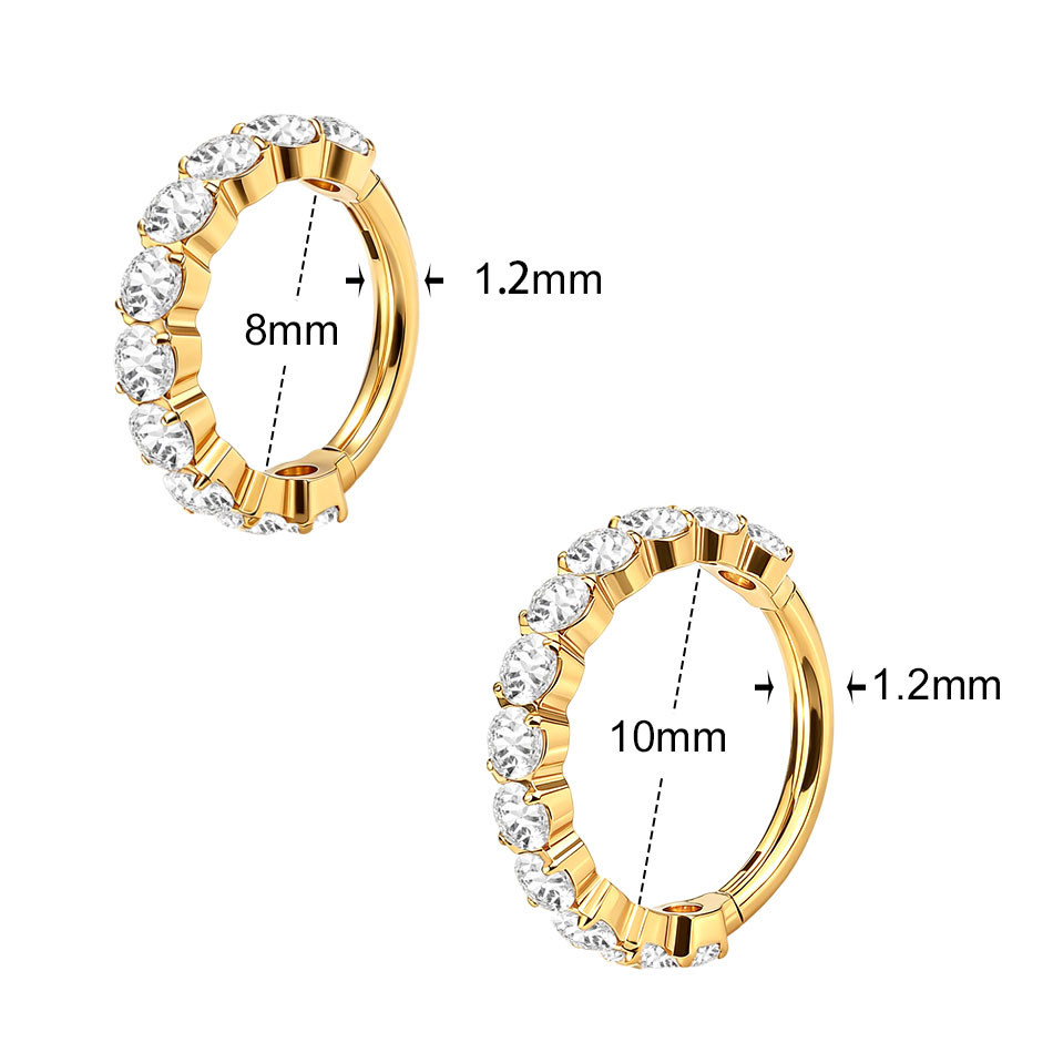 1PC Titanium Hinged Segment No - Septum Clicker Ring recension och pris