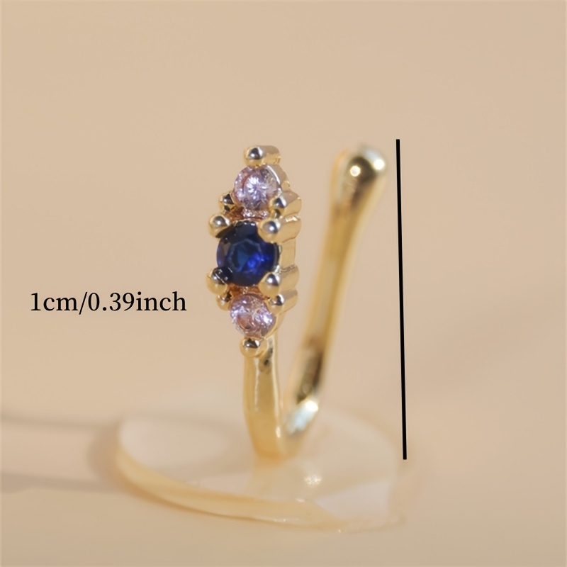 1-piece set of blue zircon nos - Body Jewelry Nose recension och pris