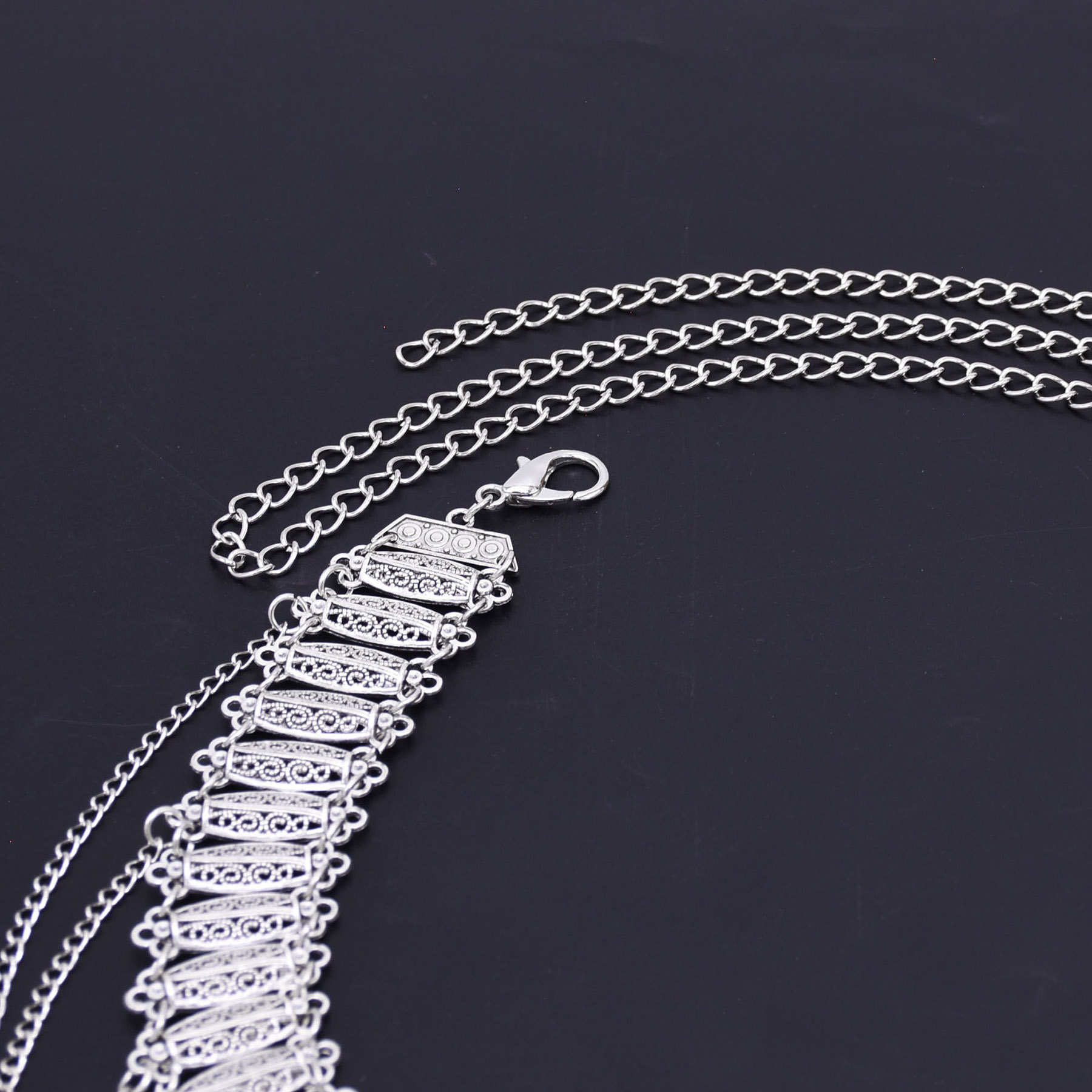 Niche Retro Design Silver Carv - Body Chain Jewelry recension och pris