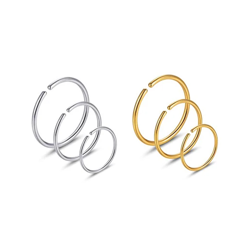 6pcs/lot Hypoallergenic Nose R - Body Jewelry Earrings recension och pris