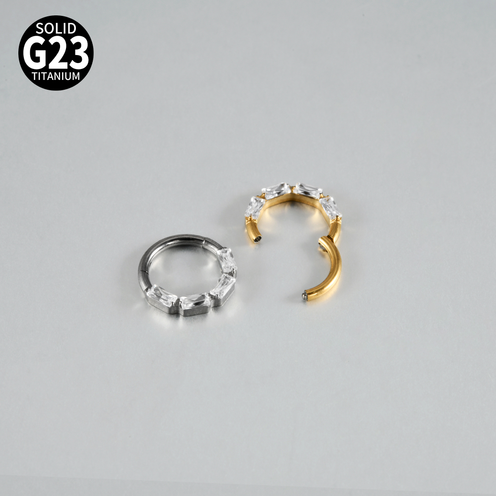 1pcs Titanium Assorted Styles  - Septum Clicker Ring recension och pris