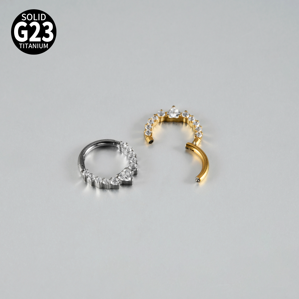1pcs Titanium Assorted Styles  - Septum Clicker Ring recension och pris