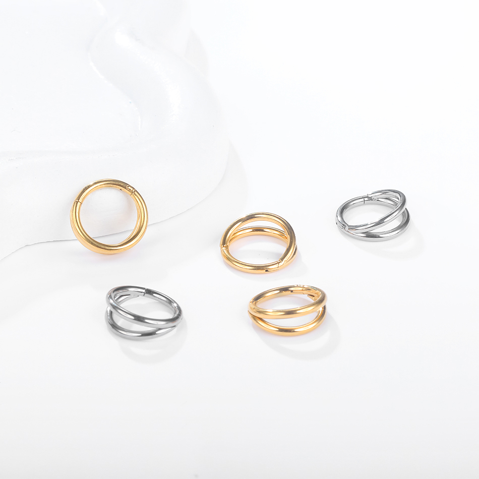 1pc Titanium Cartilage Hoop Ea - Septum Clicker Ring recension och pris