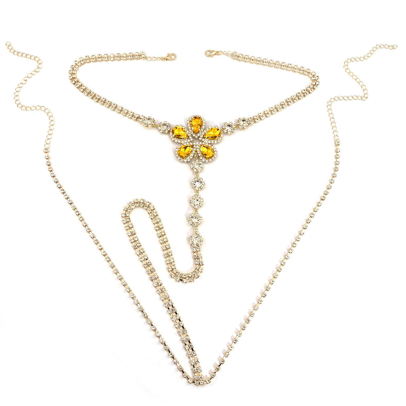 1pc Flower Shaped Sexy Rhinest - Body Chain Jewelry recension och pris