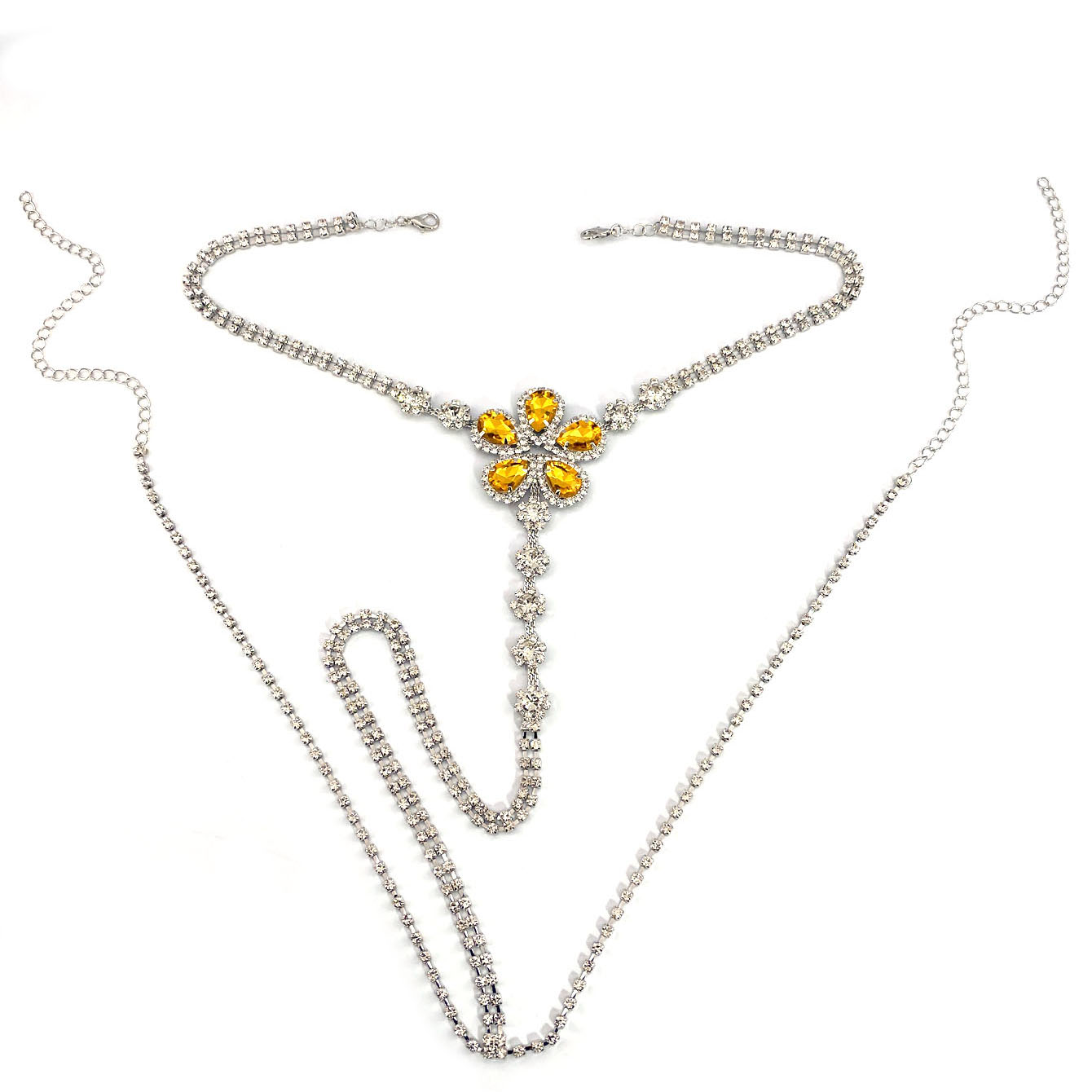 1pc Flower Shaped Sexy Rhinest - Body Chain Jewelry recension och pris