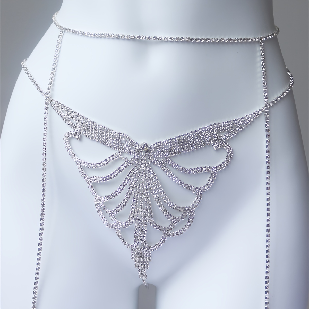 Multi layer rhinestone sparkli - Body Chain Jewelry recension och pris