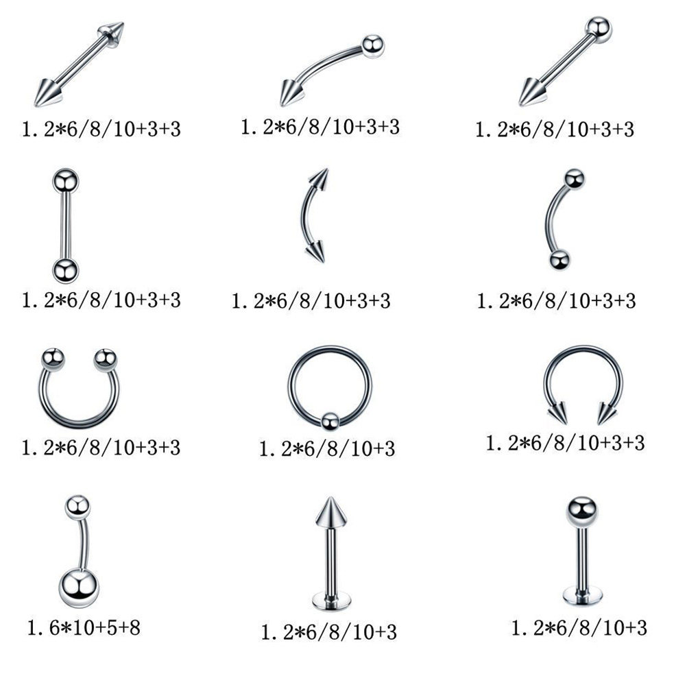 60Pcs Stainless Steel Nose Pie - Body Jewelry Ideas recension och pris