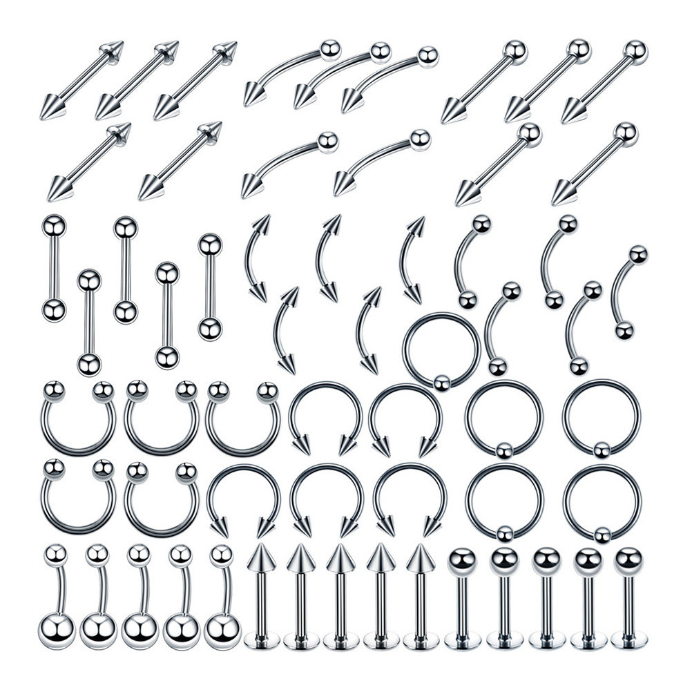 60Pcs Stainless Steel Nose Pie - Body Jewelry Ideas recension och pris