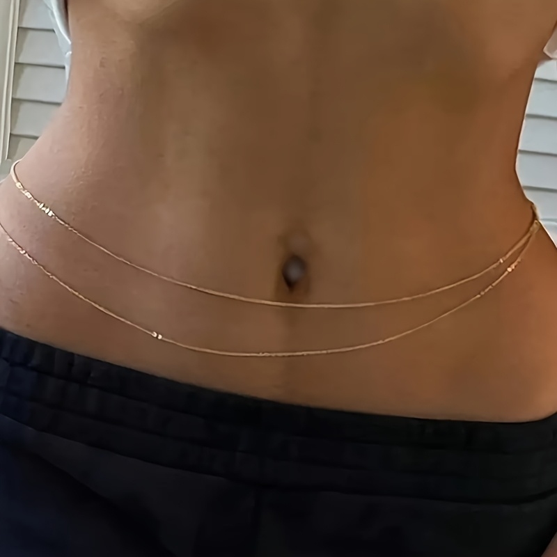 1Double-Layer Gold Metal Waist - Body Chain Jewelry recension och pris