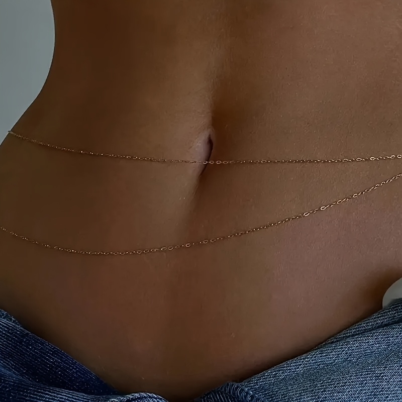 1Double-Layer Gold Metal Waist - Body Chain Jewelry recension och pris