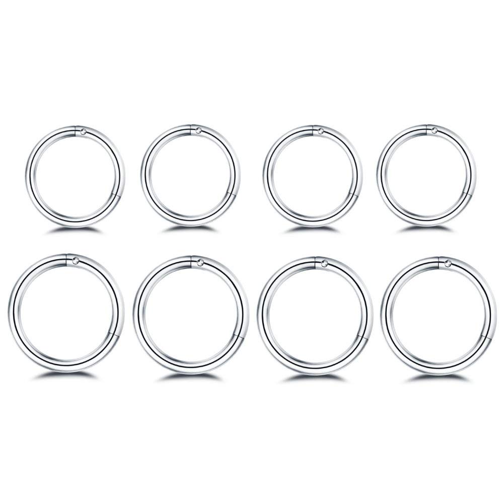 8Pcs Surgical Stainless Steel  - Septum Clicker Ring recension och pris