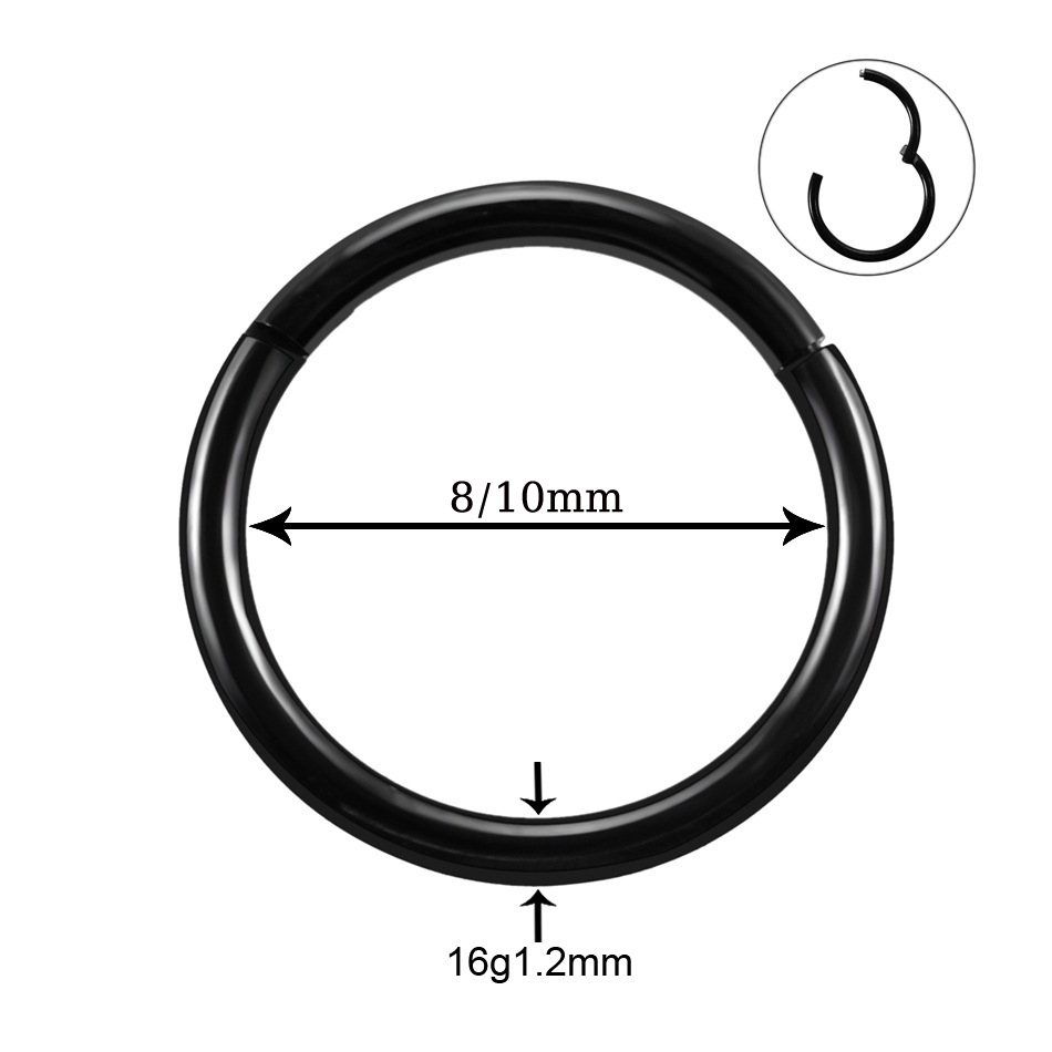 8Pcs Surgical Stainless Steel  - Septum Clicker Ring recension och pris