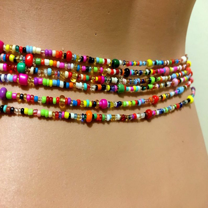 Women Layered Beaded Belly Cha - Body Chain Jewelry recension och pris