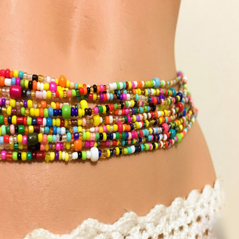 Women Layered Beaded Belly Cha - Body Chain Jewelry recension och pris